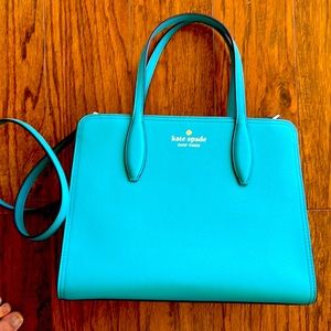 KATE SPADE 9x12” TEAL TURQUOISE BAG WITH SHOULDER STRAP